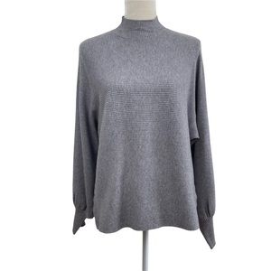 𝅺Premise Women’s Mock Neck Bubble Sleeves Sweater Size M